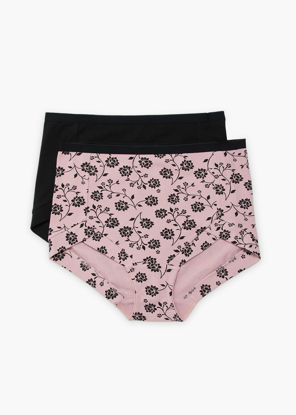 Taking Shape 2 Pack Cotton Nude Floral Briefs Size 22 in Floral - Plus Size Women's Underwear