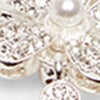 Diamante Flower Lariat Necklace, silver, swatch