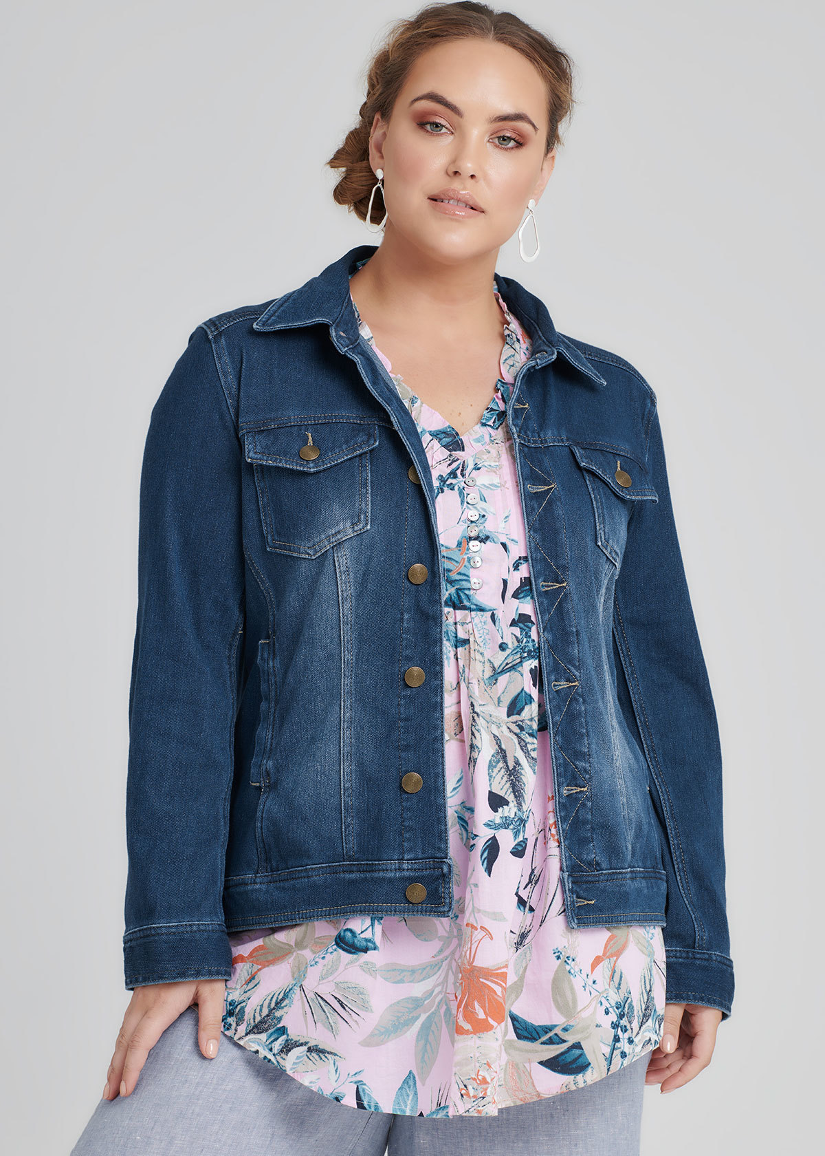 Shop Plus Size The Bestfriend Jacket in Blue | Sizes 12-30 | Taking ...