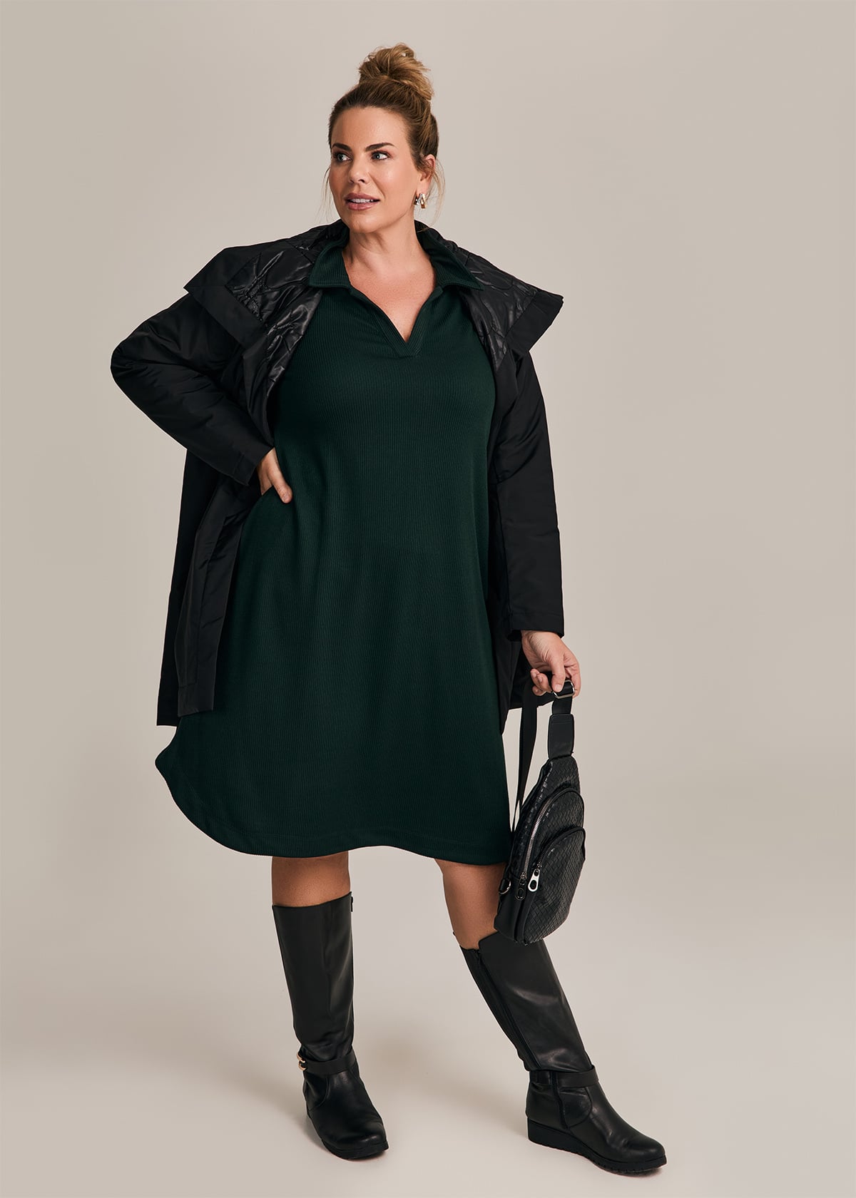 Line Up Dress	- Natural main image 1