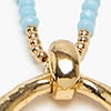 Blue Crystal Ring Necklace, ice blue/gold, swatch