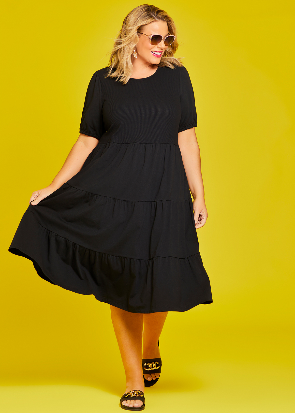 long sleeve chiffon dress maxi Empire Waist Formal with Pleated Santa Smocked Christmas Dress UK | AU Size:20/22 black long sleeve mini long sleeve dress