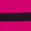 Natural Stripe 3/4 Sleeve T-shirt, magenta/black, swatch