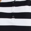 Cotton Modal Stripe Henley Top, black/off white, swatch