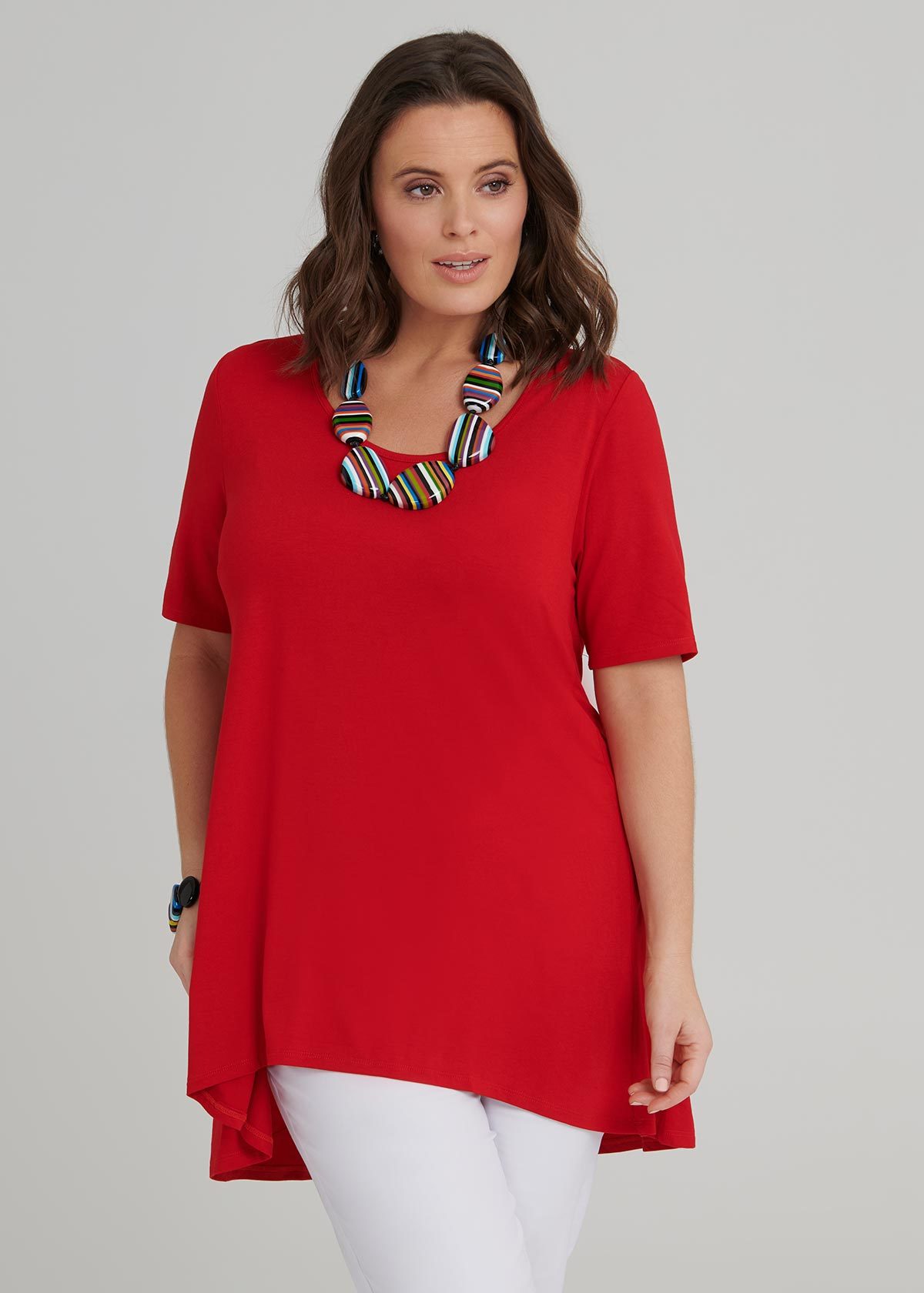 Shop Liberty Top in Red, Sizes 12-30 | Taking Shape AU