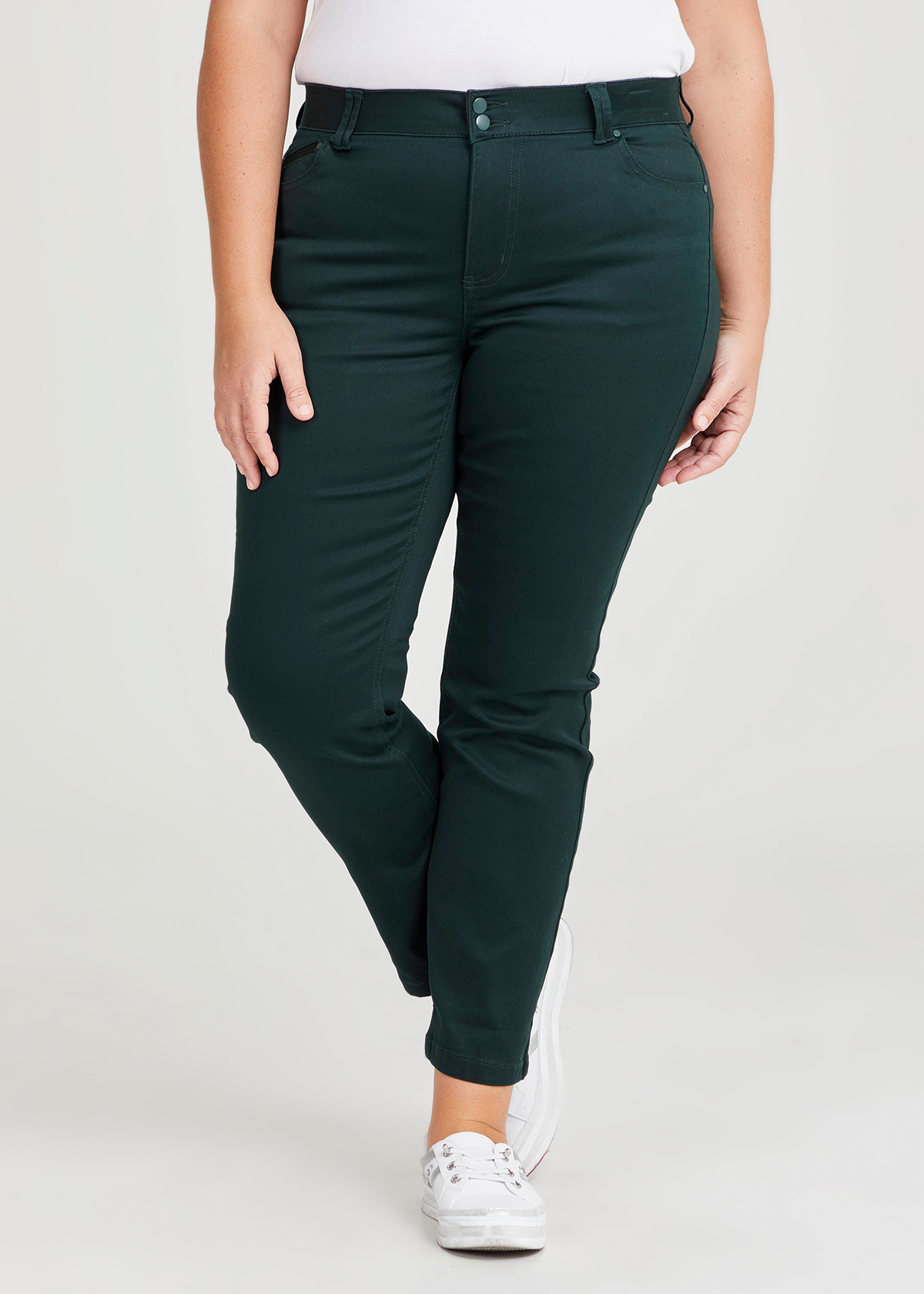 Shop Plus Size The Luxe Looker Jean in Green | Taking Shape AU