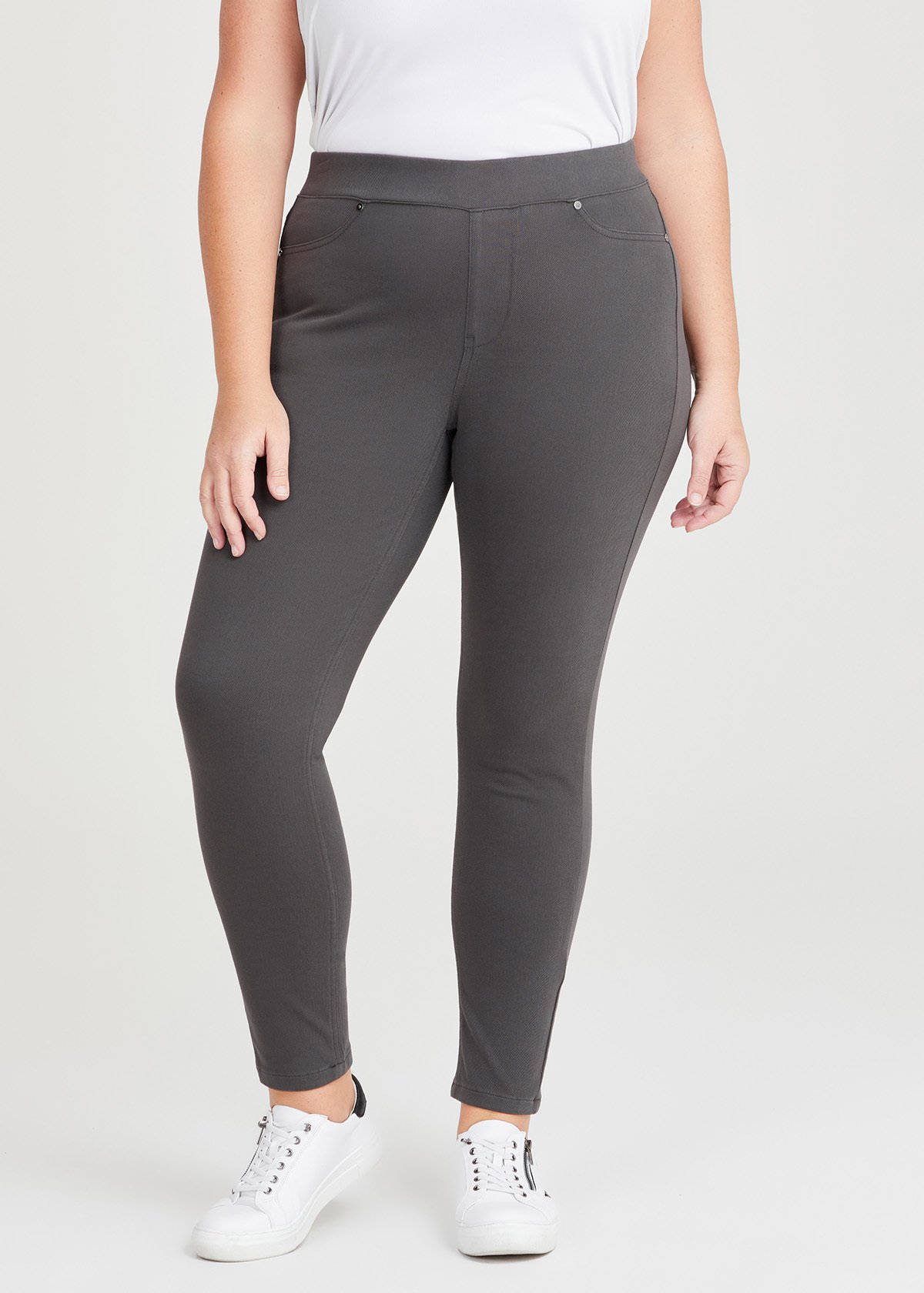 Shop Plus Size The Best Friend Denim Jegging in Black | Taking Shape AU