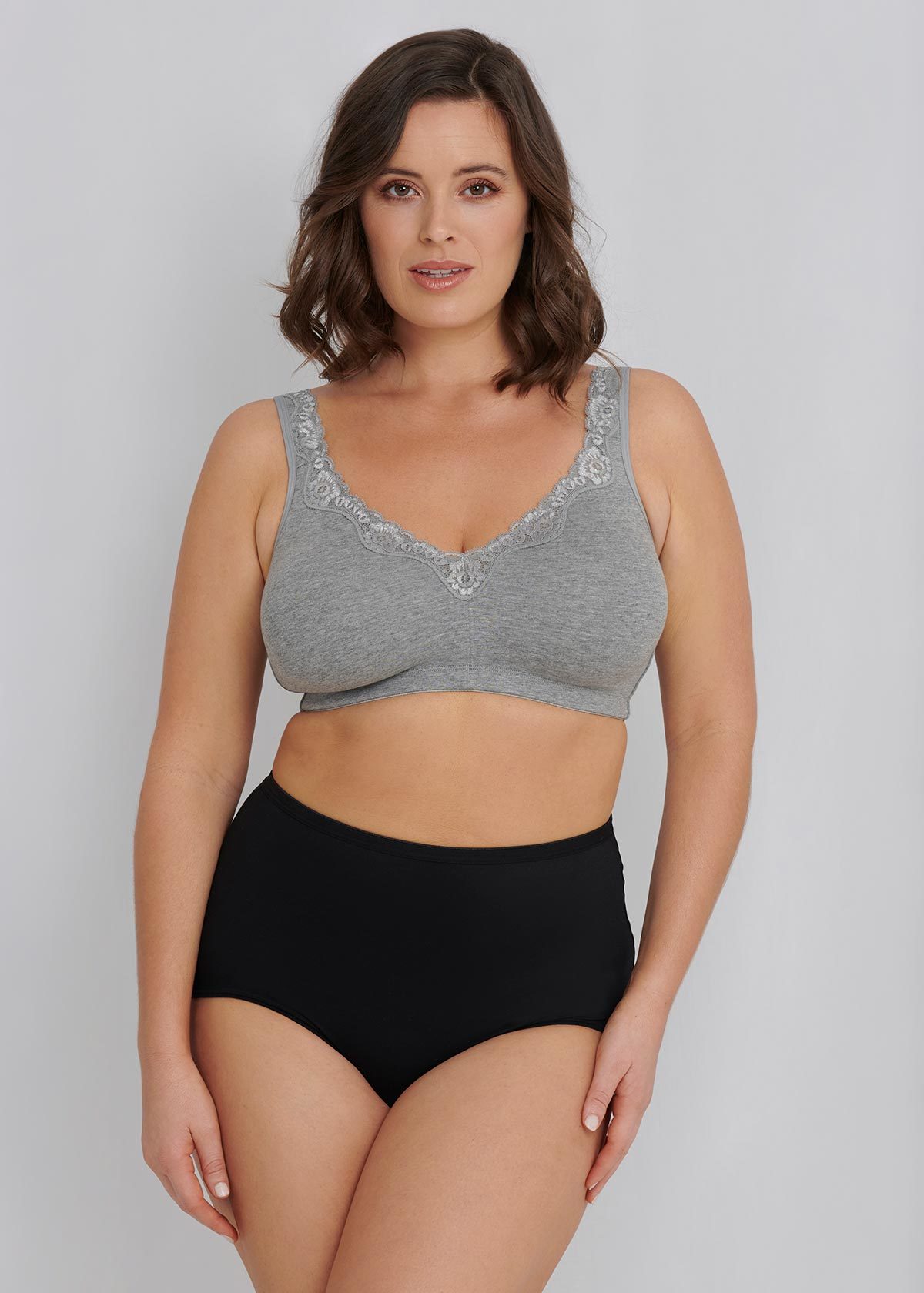 Shop Lounge Bra Sizes 20-24 in grey in sizes 12 to 24 | Taking Shape