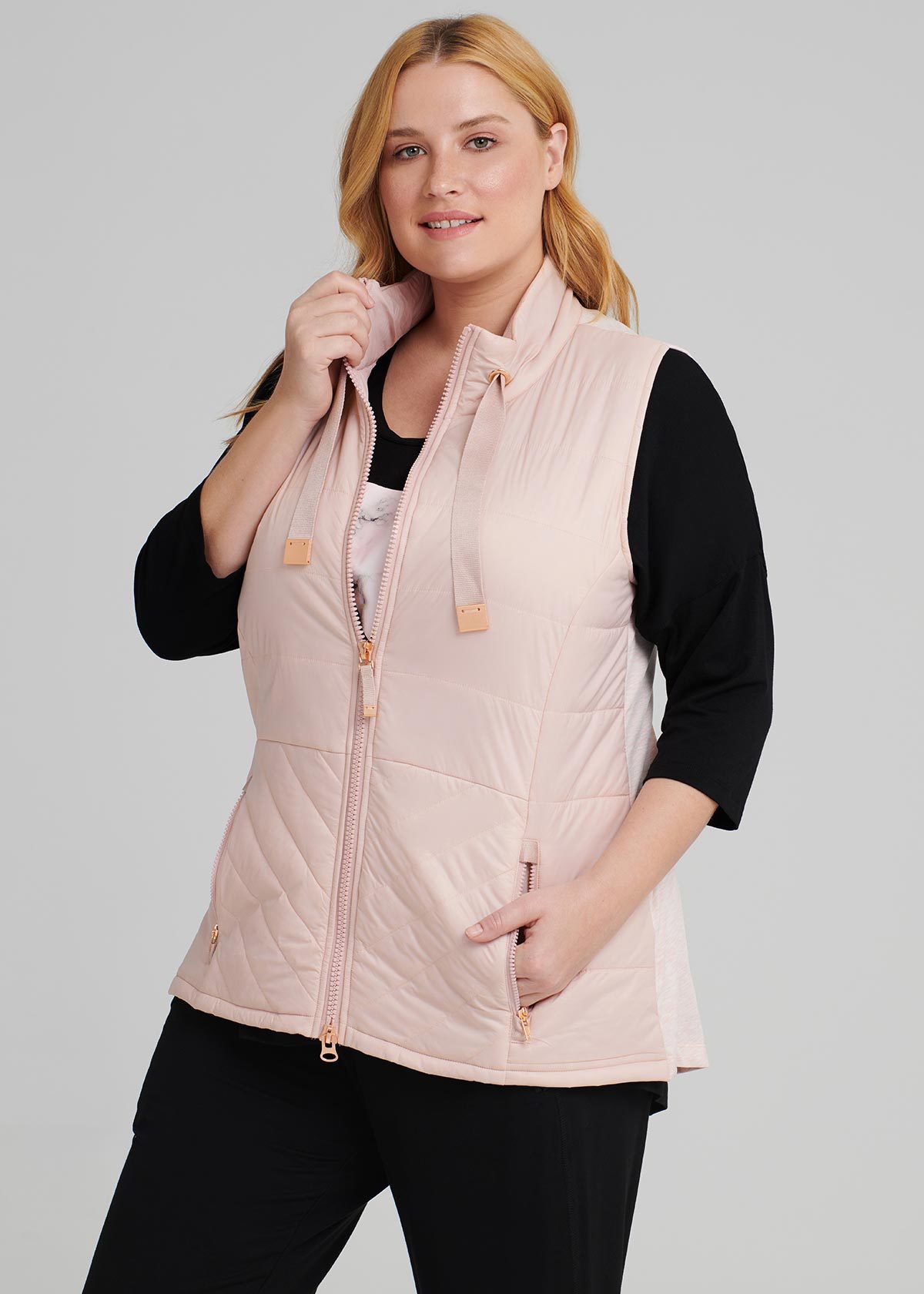 Shop Quilted Active Vest in pink in sizes 12 to 24 Taking Shape