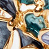 Enamel Flower Stretch Bracelet, blue, swatch