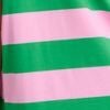 Cotton Block Stripe T-shirt, kelly green/mid pink, swatch
