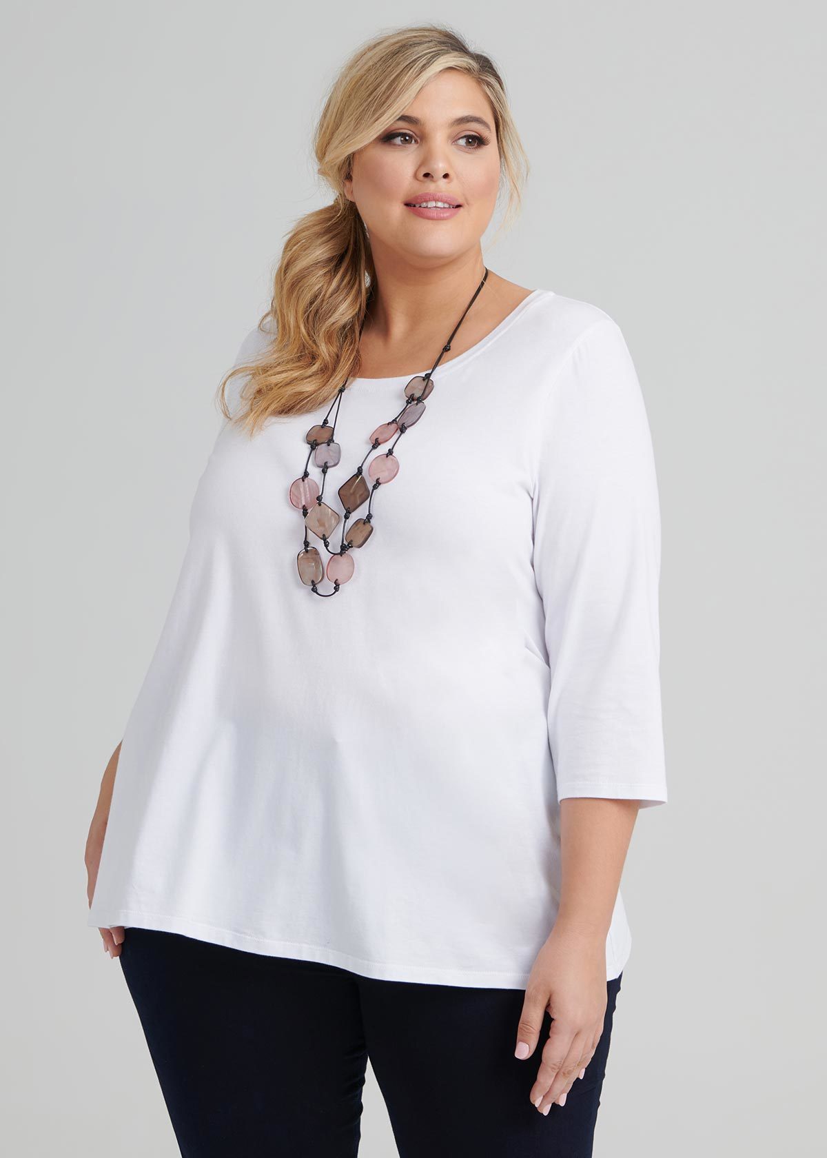 Organic Swing Top in White, Sizes 12-30 | Taking Shape NZ