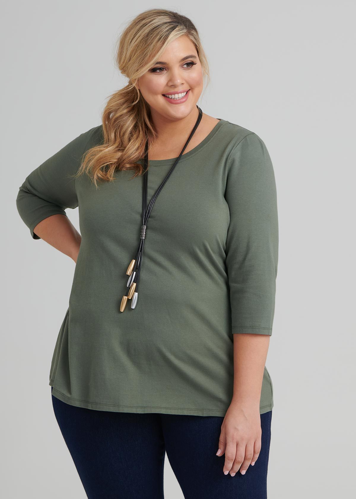 Shop Organic Swing Top in Green in sizes 12 to 30 | Taking Shape AU