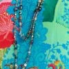 Salsa Ruffle Natural Top, print, swatch
