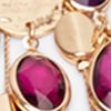 Layered Jewel Statement Necklace, burgundy, swatch
