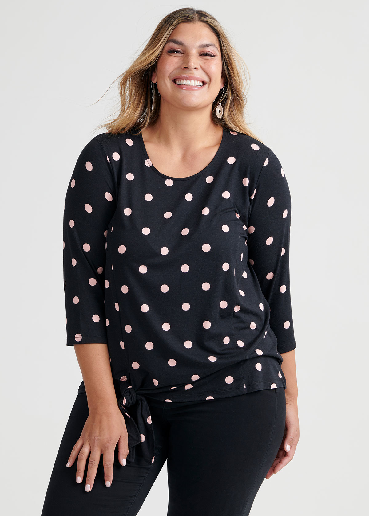 Shop Plus Size Bamboo Side Knot Top in Multi | Taking Shape AU