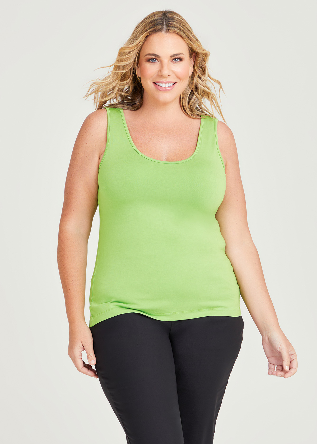 Shop Plus Size Bamboo Base Cami in Green
