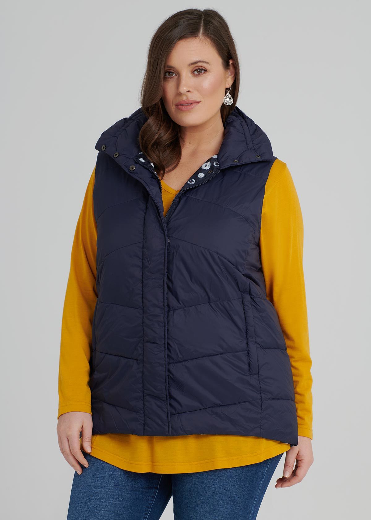 Shop The Versatile Puffer Vest in Navy, Sizes 1230 Taking Shape AU