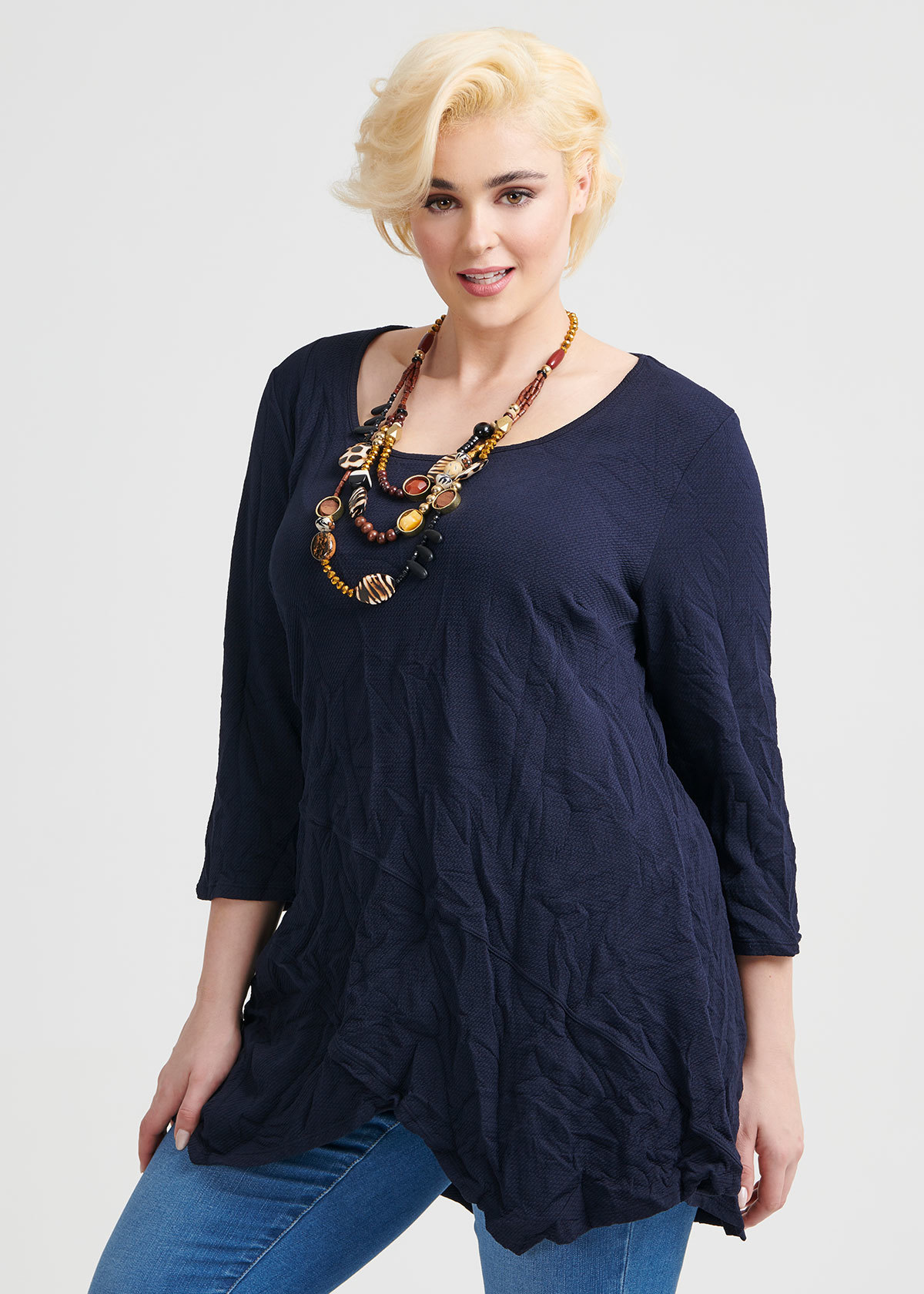 Shop Kira Top in Blue, Sizes 12-30 | Taking Shape AU