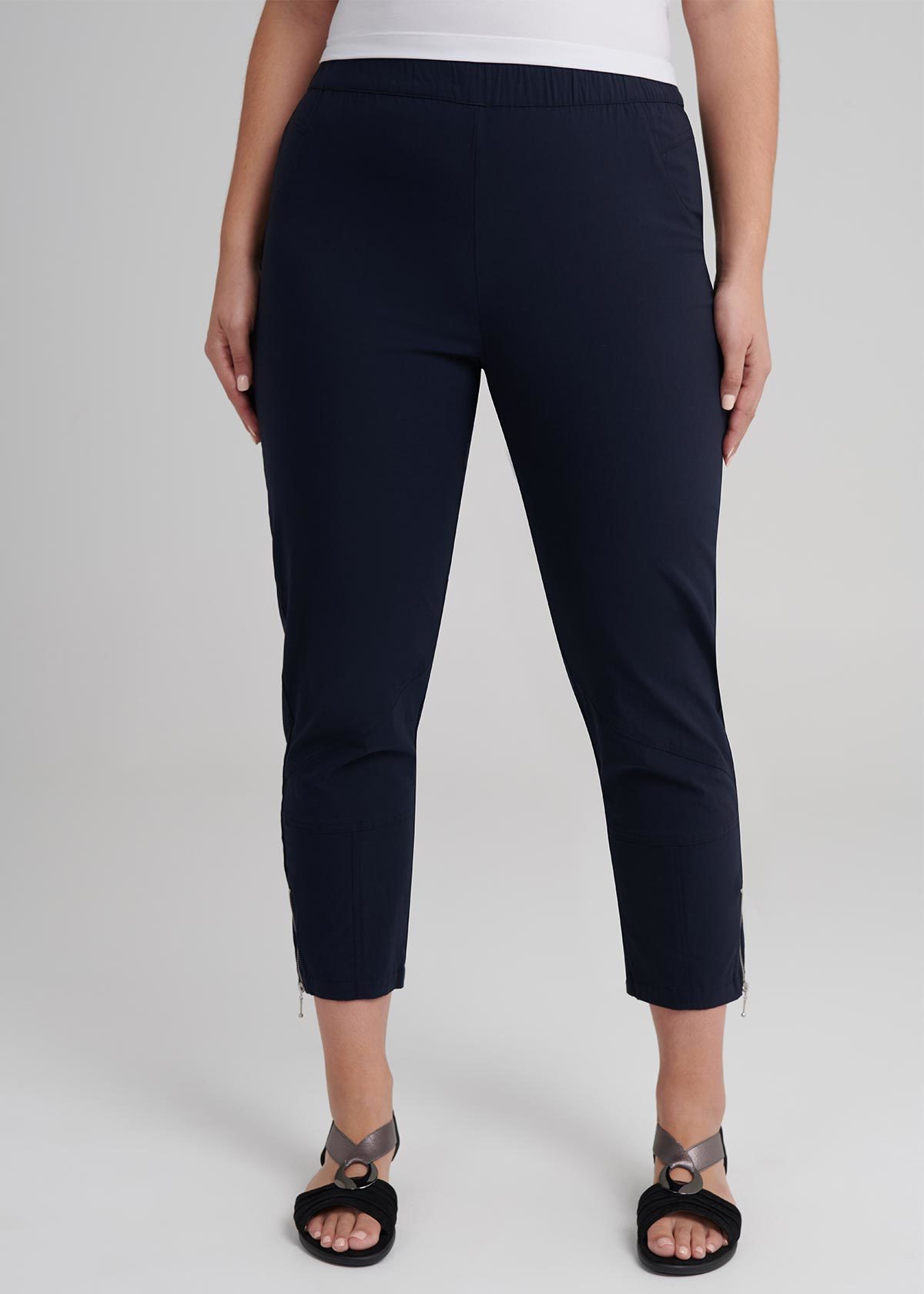 Shop Plus Size Ankle Zip Pant in Blue | Taking Shape AU