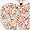 Pastel Heart 3 Drop Necklace, pastel multi, swatch