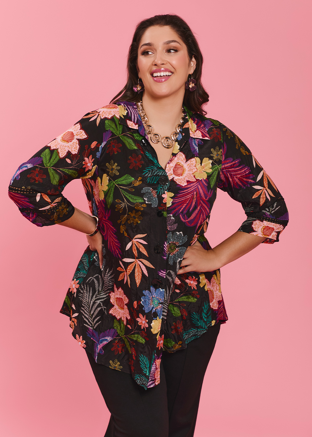 floral shirt styles for big busts