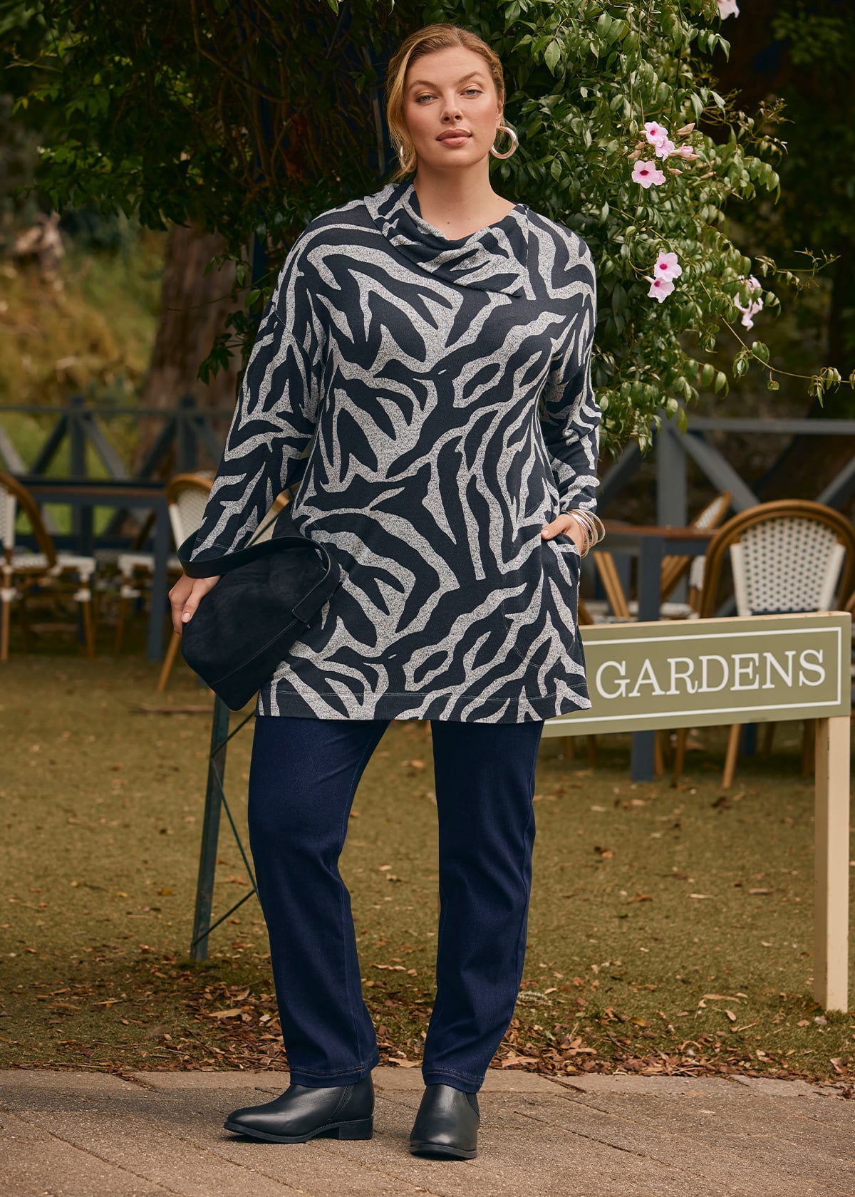 Bamboo Cosy Drape Neck Tunic