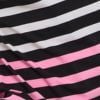 Cotton Stripe Hooded Top, black/pink wink, swatch