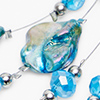 Multilayered Beaded Necklace, turquoise/silver, swatch