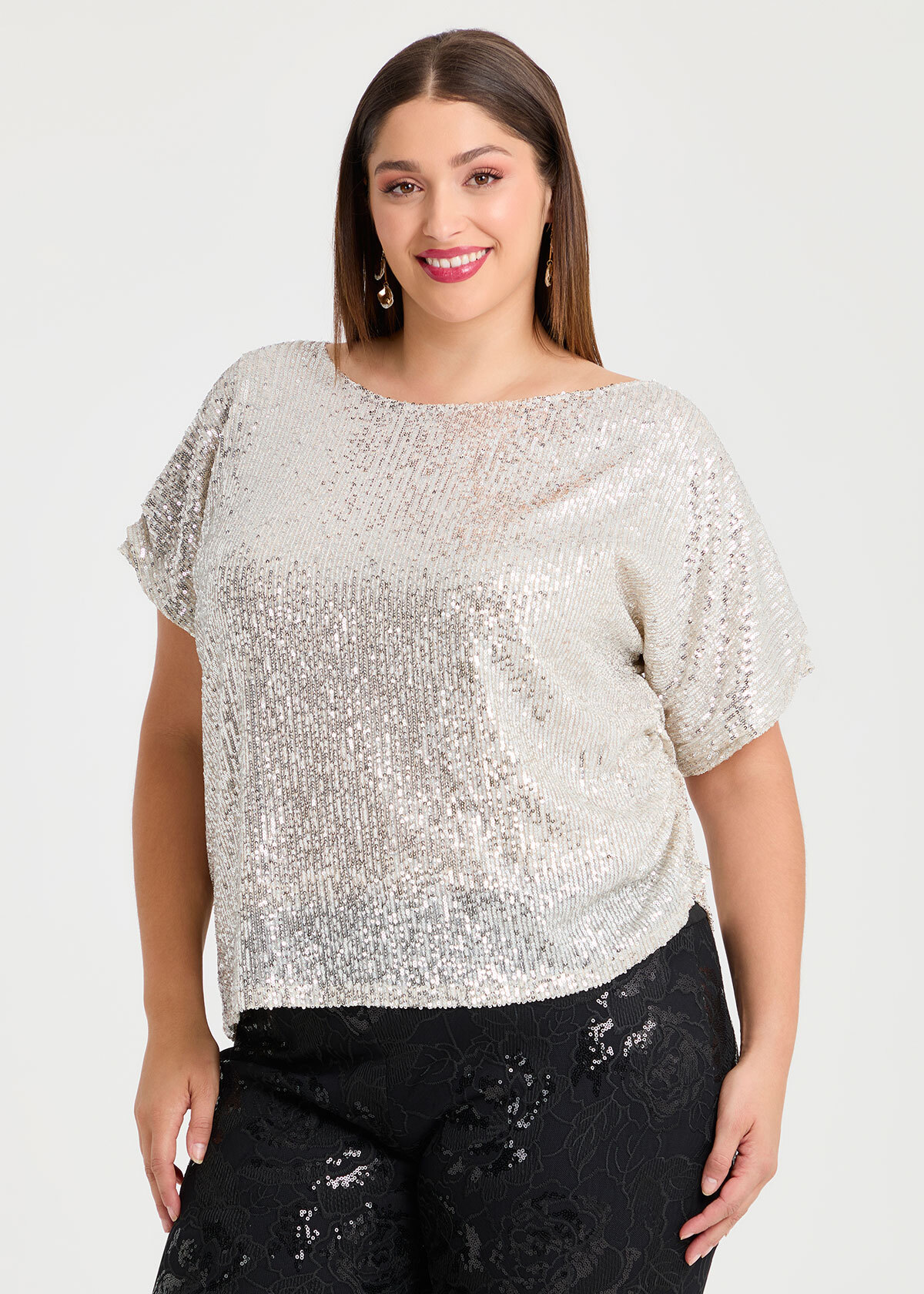One Shoulder Sequin Party Top