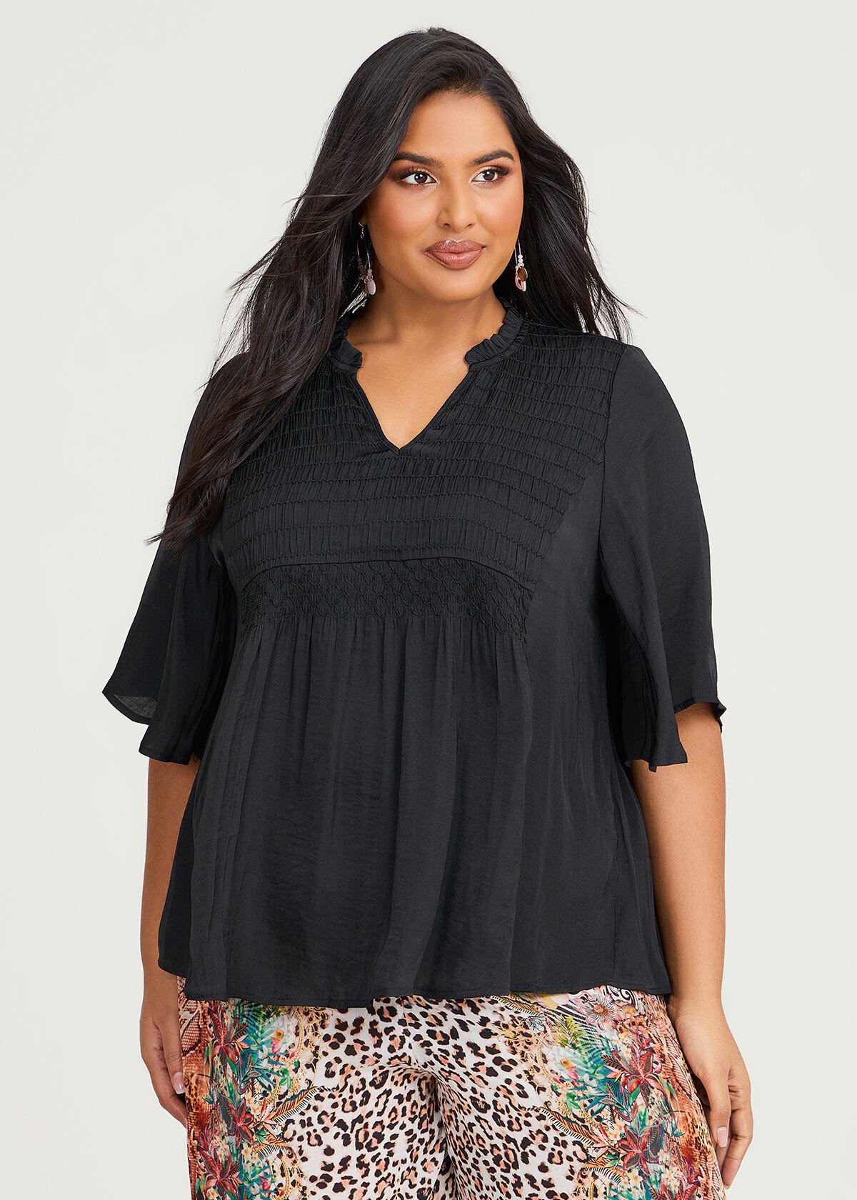 Shop Plus Size Luxe Willow Top in Black | Sizes 12-30 | Taking Shape NZ