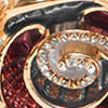 Enamel Diamante Rose Bracelet, gold, swatch