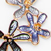 Enamel Flower Long Necklace, blue, swatch