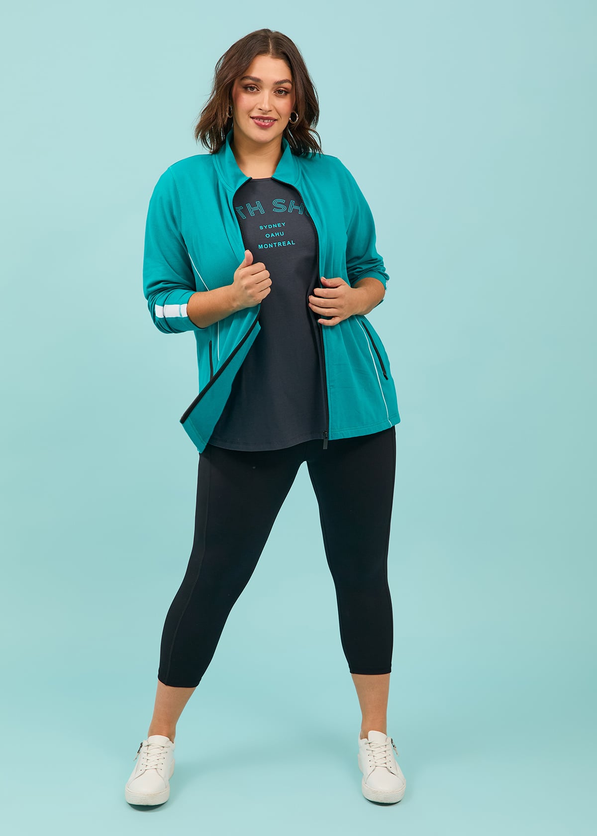 Taking Shape Cloud Touch Crop Pocket Legging Size 16 in Black - Plus Size Women's Leggings