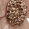 Pretty Flower Earrings, brown, swatch