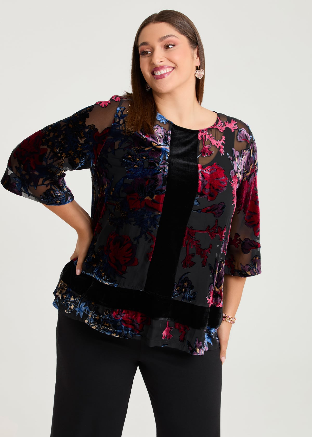 Velvet Floral Opera Top