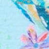 Ettavee Hair Towel Wrap, aqua floral, swatch