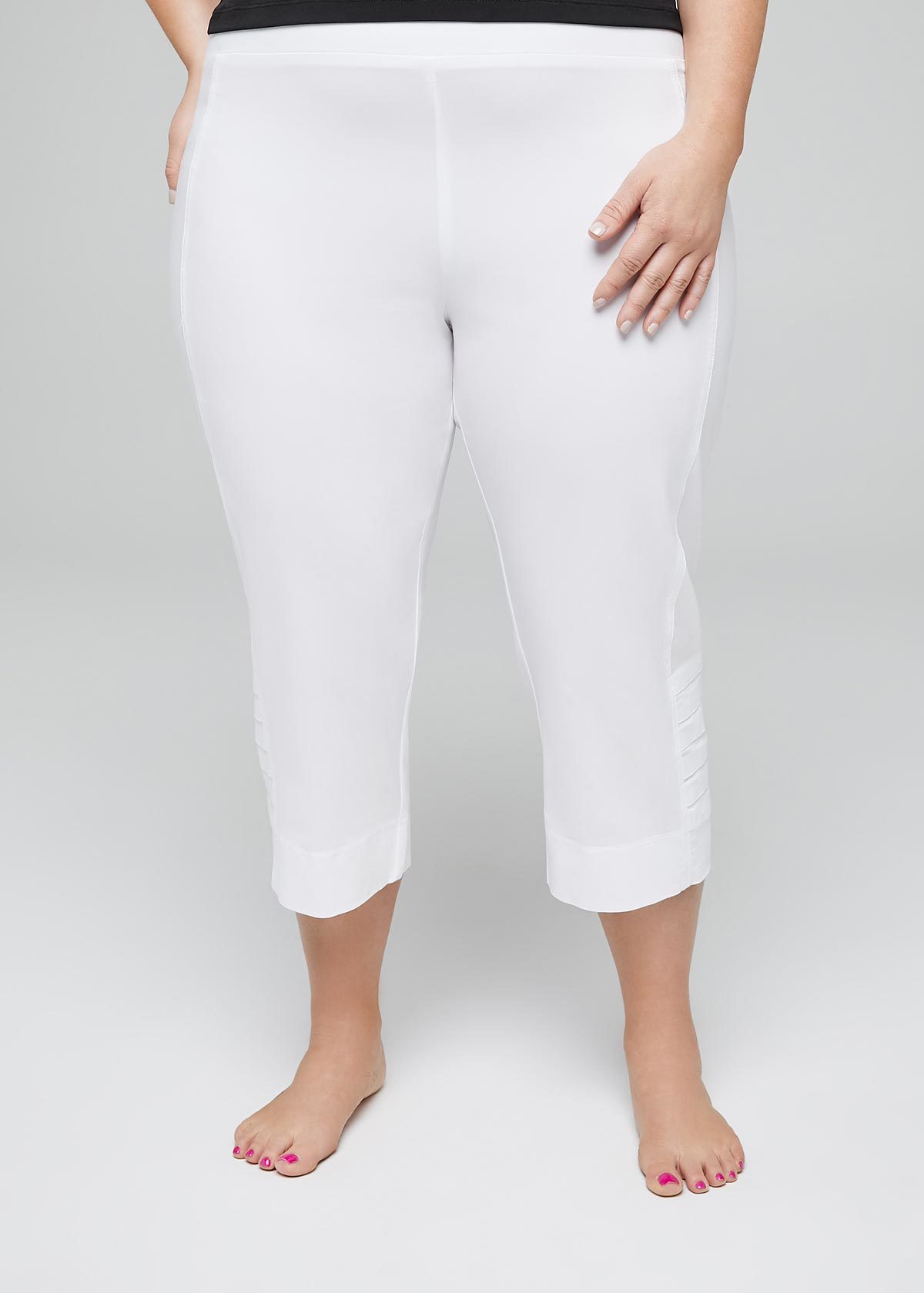 Shop Petite Trapeze Crop Pant in White, Sizes 12-30 | Taking Shape AU