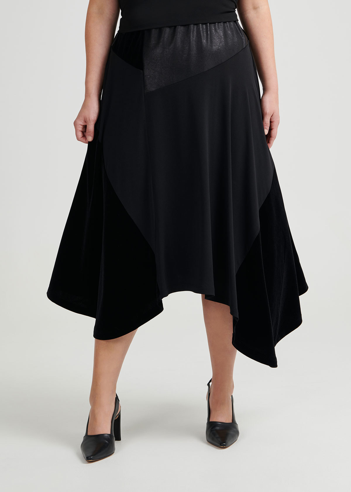 Shop Plus Size Mix It Up Skirt in Black | Taking Shape AU