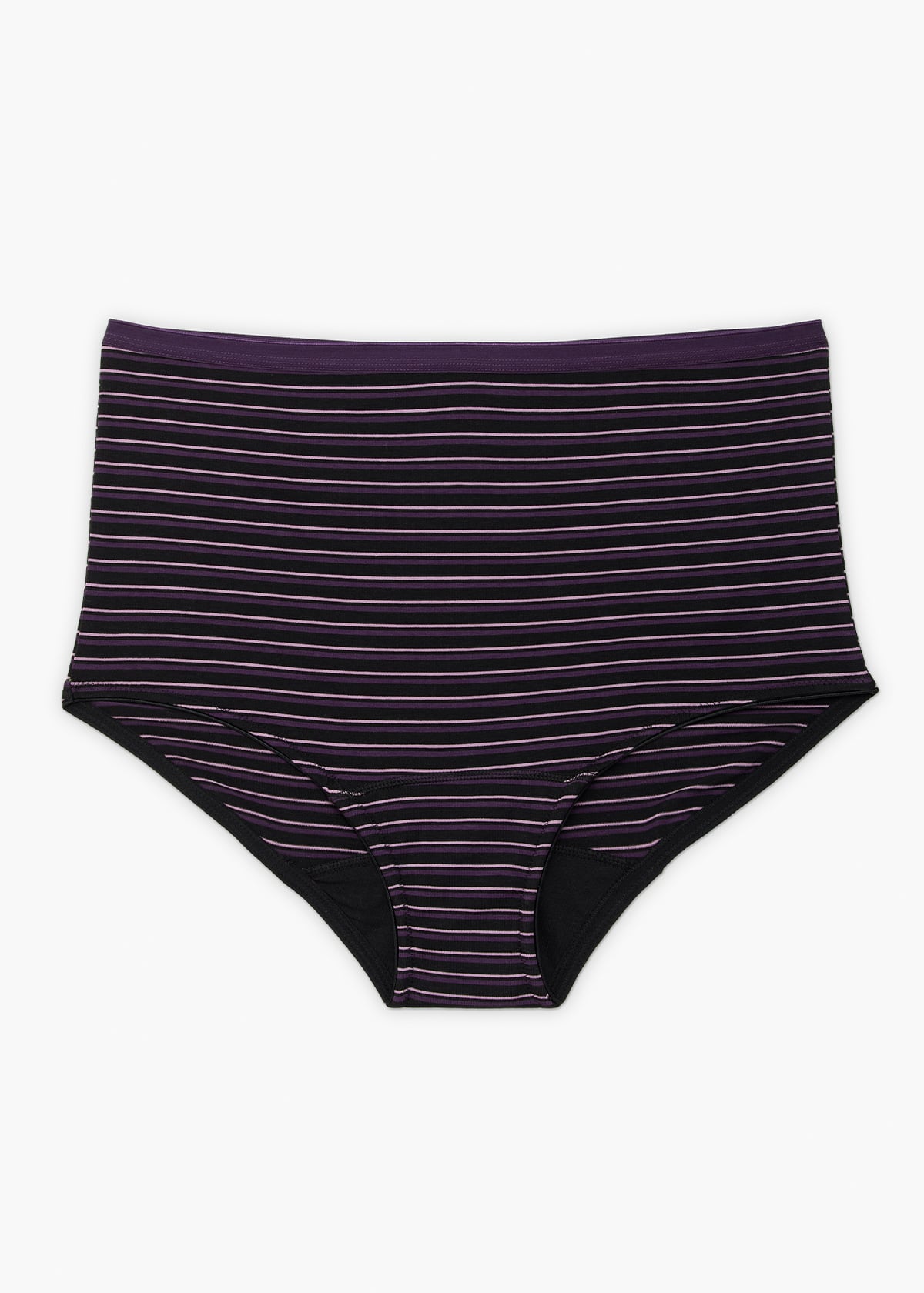 Taking Shape Period Leak Proof Undies Moderate Size 20 in Purple Stripe, Bamboo - Plus Size Women's Underwear