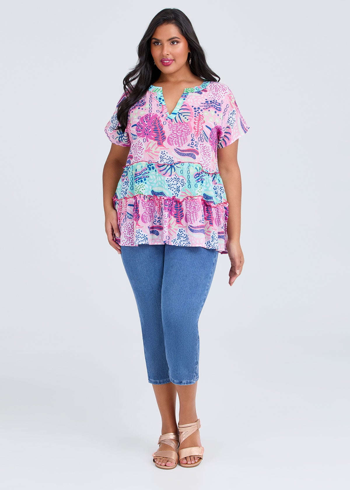 Taking Shape The New Best Friend Crop Jegging Size 20 in MID Blue - Plus Size Women's Denim & Jeans