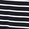 Bamboo Stripe V-neck Long Sleeve Day Top, black/white stripe, swatch