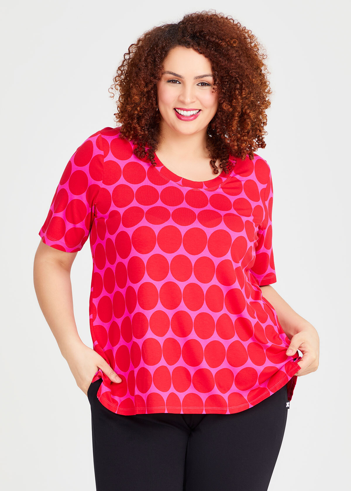 Shop Plus Size Natural Spot On Top in Multi | Taking Shape NZ