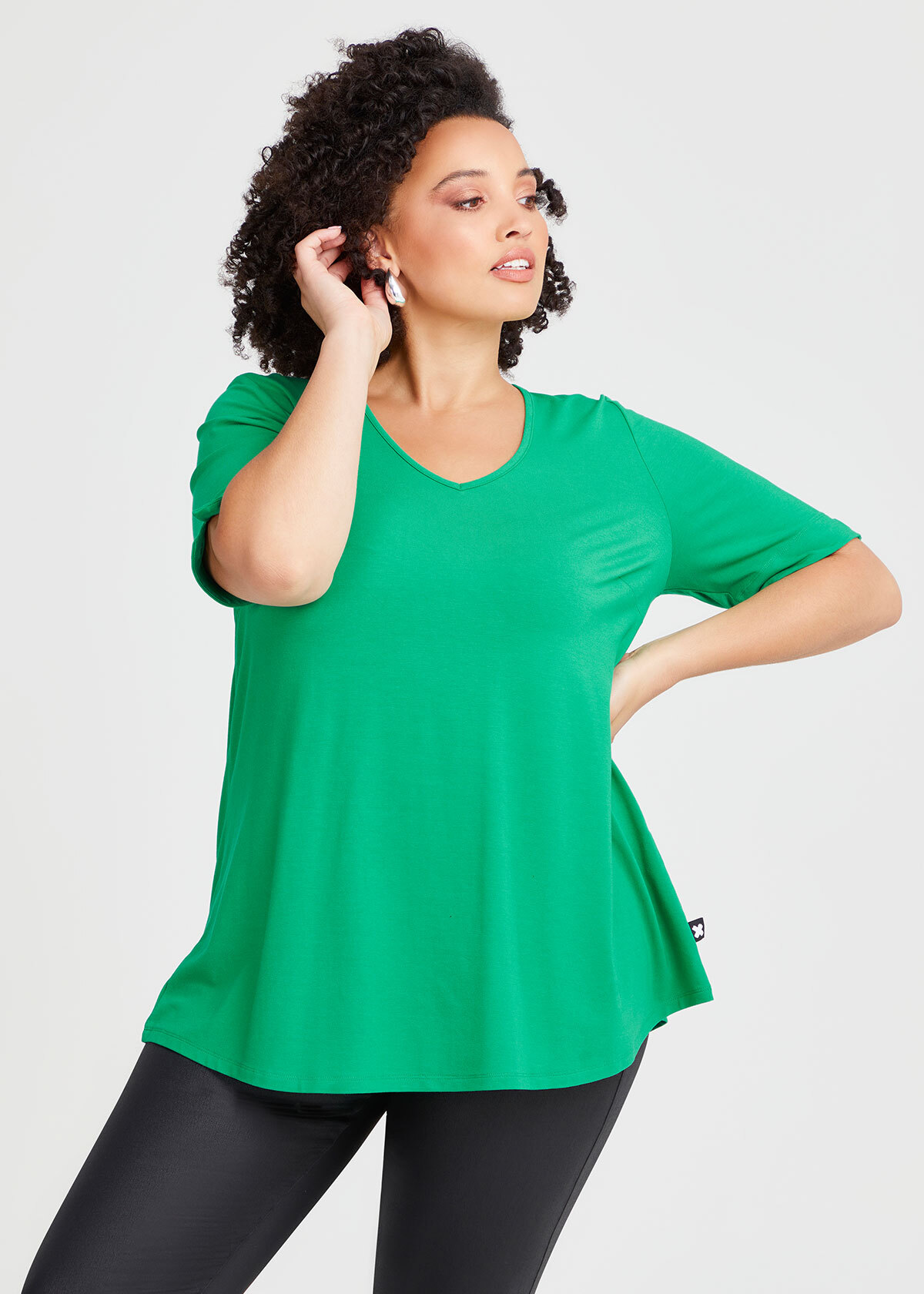 Shop Plus Size Natural Esme Top in Green | Taking Shape AU
