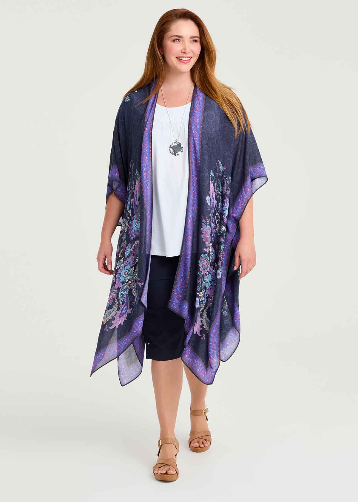 Taking Shape Editorial Pocket Long Short Size 22 in Dark Indigo, Cotton - Plus Size Women's Shorts
