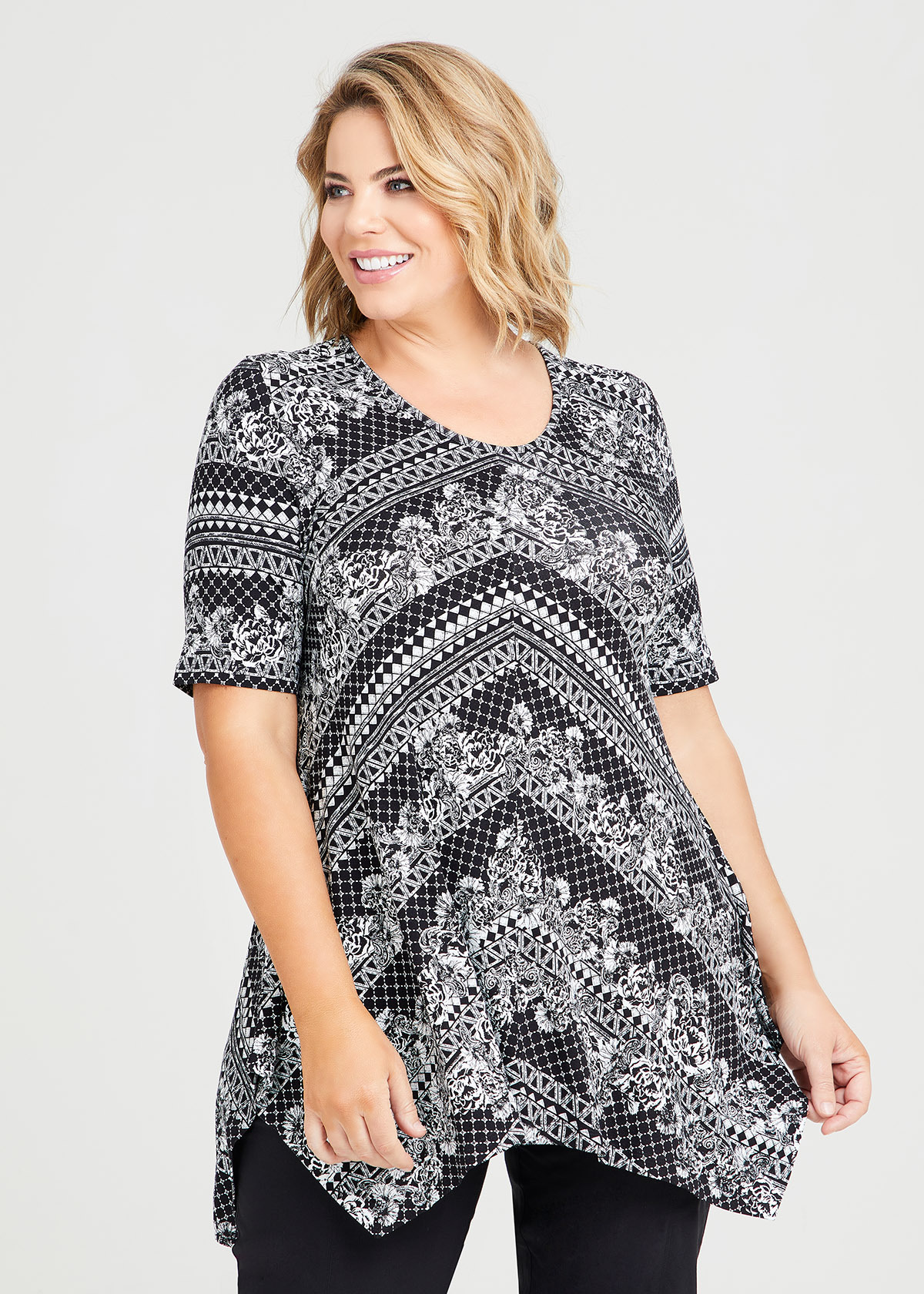 Shop Plus Size Natural Botanica Top in Multi | Taking Shape AU