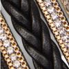 Metallic Clasp Watch, black, swatch