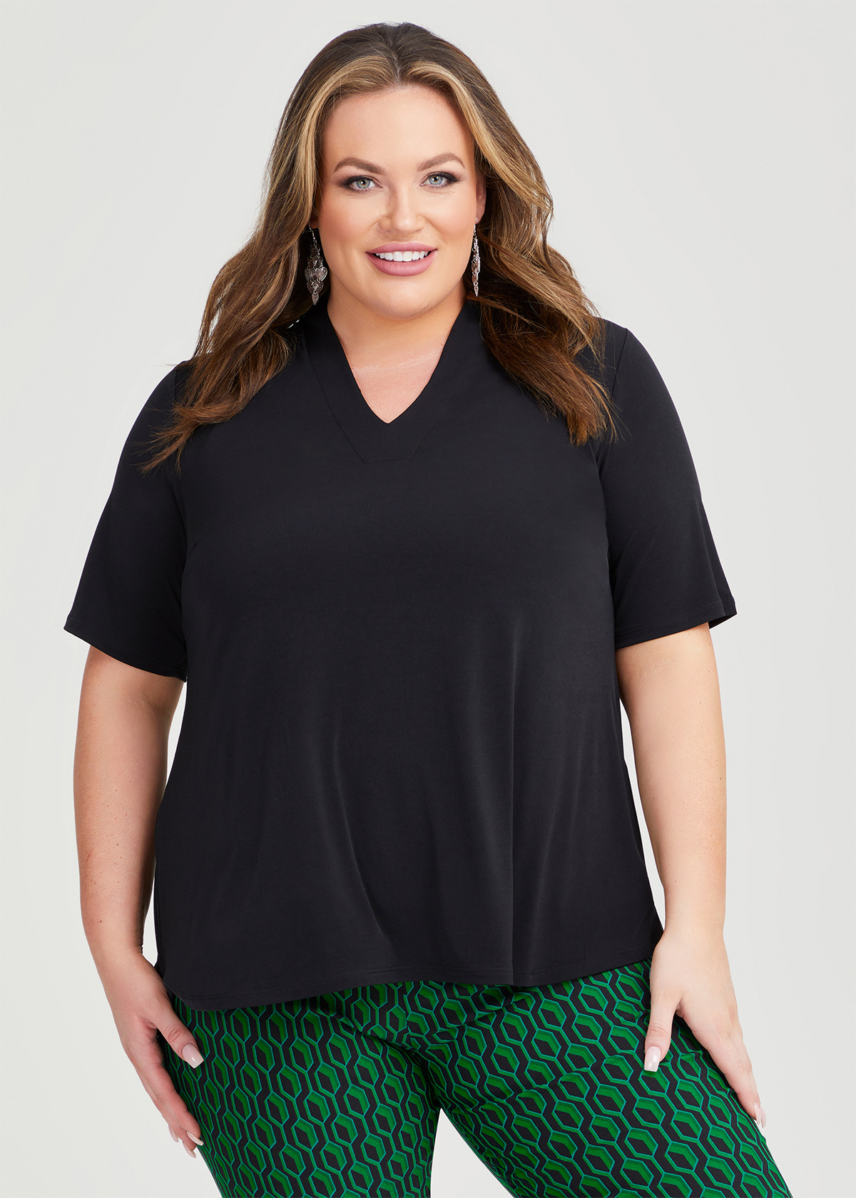 Shop Plus Size Luna Eva Esesntial Top in Black | Taking Shape AU