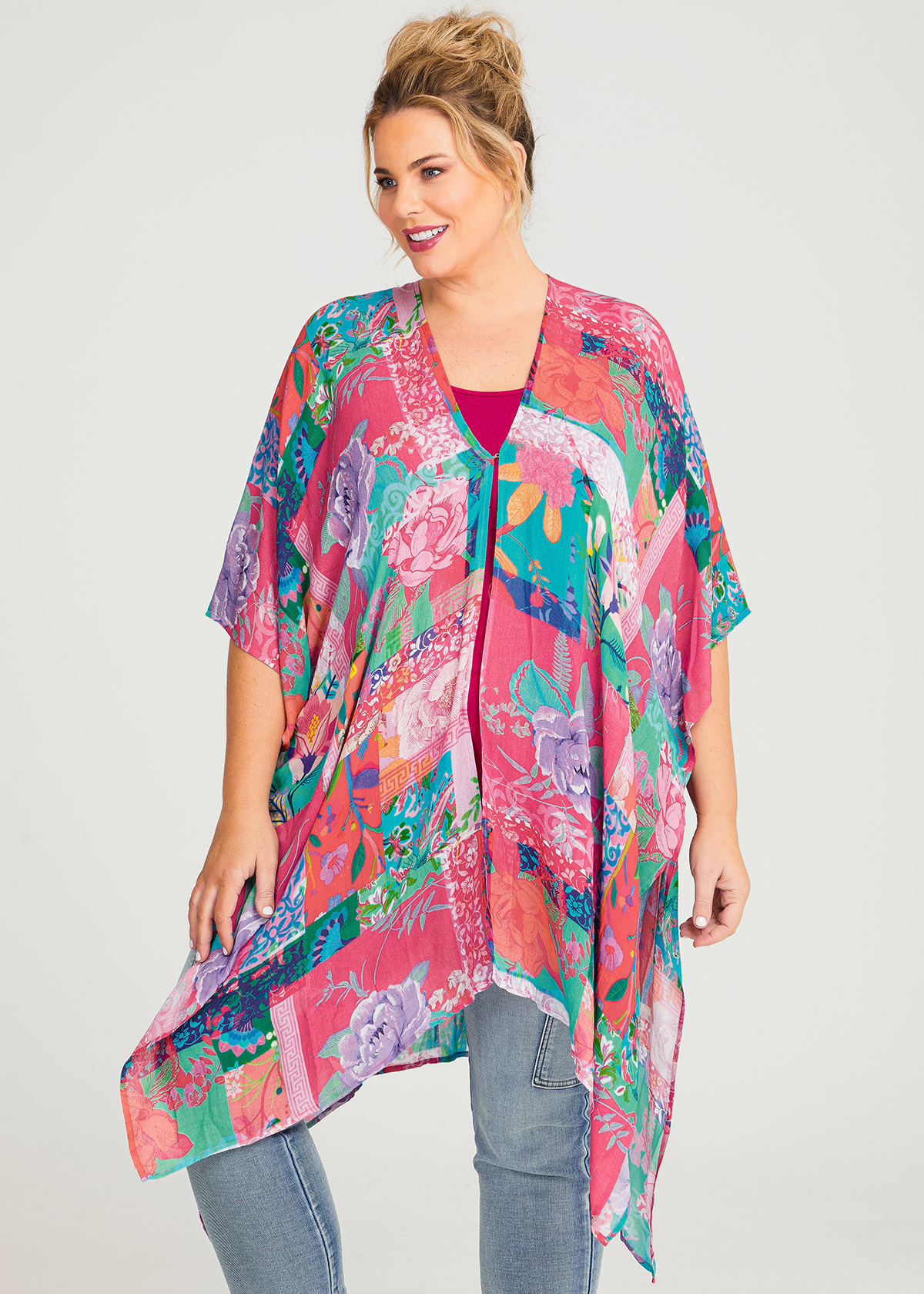 Shop Floral Patchwork Cape Kimono | Accessories | Taking Shape AU