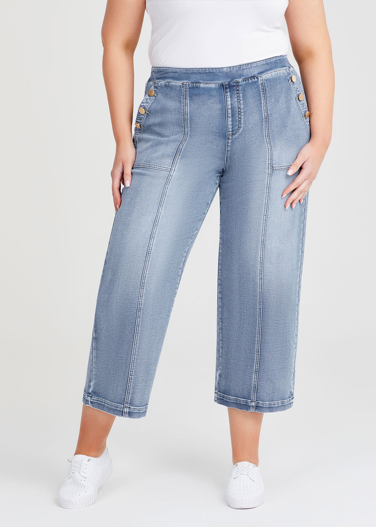 即日発送Peoplestyle A-line Wide-leg Jeans Peoplesense A-line Wide